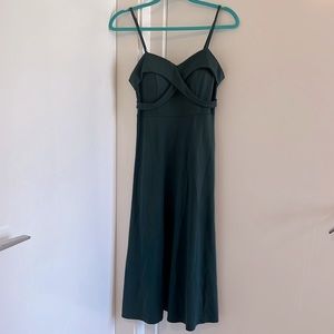 Dark Green Midi Dress M Size